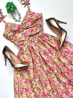Anthropologie Love The Label Floral Micah Sleeveless Maxi Dress Size XS